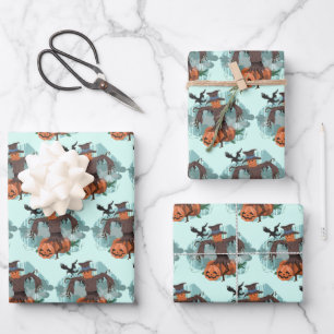 Kürbis Geschenkpapier Set