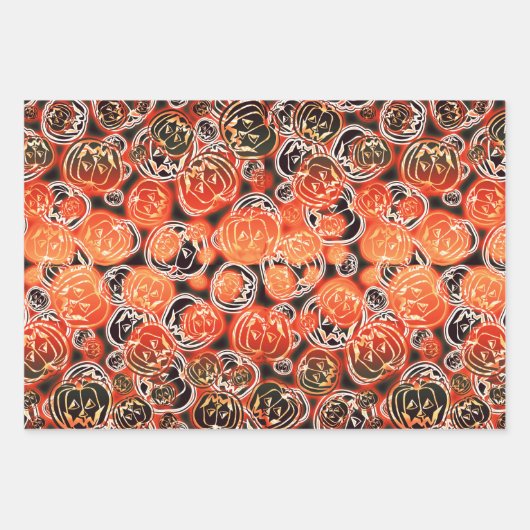 Kürbis Geschenkpapier Set (Vorderseite 2)