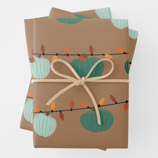 Kürbis Geschenkpapier Set (Beispiel)