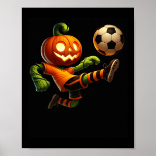 Kürbis-Gesicht-Fußball-Halloween-Kostüm Männer Jun Poster