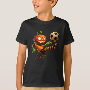 Kürbis-Gesicht Fußball Halloween Kostüm Männer Jun T-Shirt
