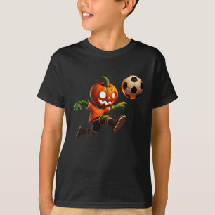 Kürbis-Gesicht-Fußball-Halloween-Kostüm Männer Jun T-Shirt