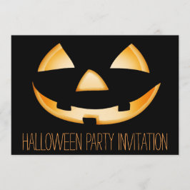 Kürbis-Gesichts-Halloween-Party-Einladungs-Karte Einladung