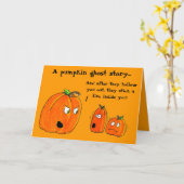 KÜRBIS-GESPENSTERGESCHICHTE-HALLOWEEN-Grußkarte Karte (Gelbe Blume)