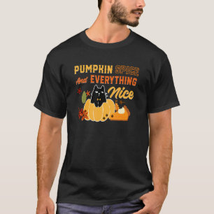 Kürbis-Gewürz Alles Schöne Katze Herbst T-Shirt