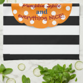 Kürbis-Gewürz-gestreiftes Geschirrtuch (Gefaltet)