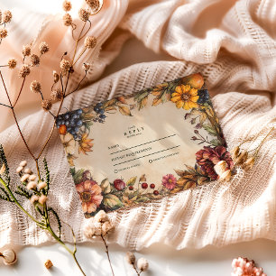 Kürbis-Gewürz-Hernst-Ernte-Hochzeit RSVP Karte