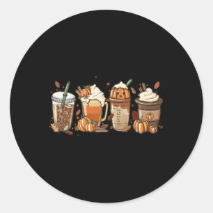 Kürbis-Gewürz-Latte Herbst PSL Herbst Kaffee Kürbi Runder Aufkleber