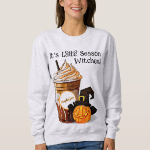 Kürbis-Gewürz-Latte   Hexe   Frauen   Sweatshirt