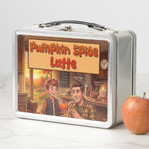 Kürbis-Gewürz-Latte Metall Lunchbox