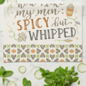 Kürbis-Gewürz lustiger Latte Witz für Geschirrtuch (Gefaltet)