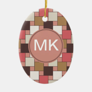 Kürbis-Gewürz-Webart-Muster Keramikornament