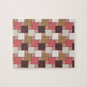 Kürbis-Gewürz-Webart-Muster Puzzle