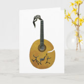 Kürbis-Gitarre Karte (Gelbe Blume)