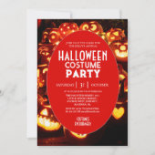 Kürbis-Glow-Halloween-Kostümparty Einladung (Vorderseite)
