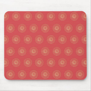 Kürbis Goldene Zinnien-Blumenmedaillons Mousepad