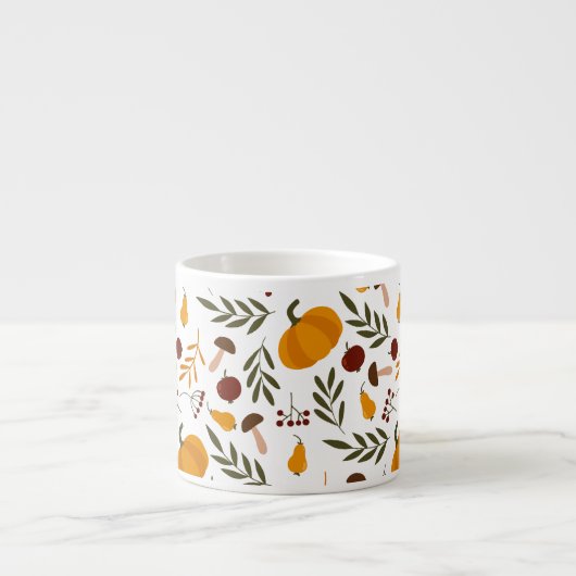Kürbis, Granatäpfel und Birnen Espressotasse (Vorderseite)