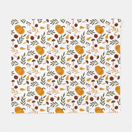Kürbis, Granatäpfel und Birnen Fleecedecke (Vorderseite (Horizontal))