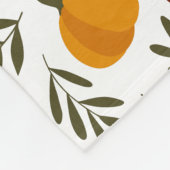 Kürbis, Granatäpfel und Birnen Fleecedecke (Ecke)