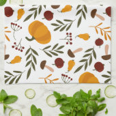 Kürbis, Granatäpfel und Birnen Geschirrtuch (Gefaltet)