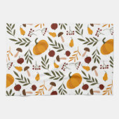 Kürbis, Granatäpfel und Birnen Geschirrtuch (Horizontal)