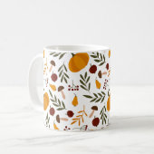 Kürbis, Granatapfel und Birnen Kaffeekocher-Tasse Kaffeetasse (Vorderseite Links)