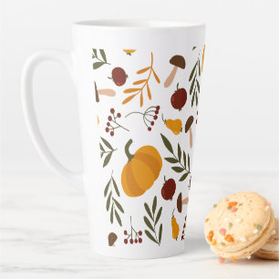 Kürbis, Granatäpfel und Birnen Milchtasse