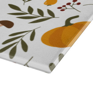 Kürbis, Granatäpfel und Birnen Schneidebrett