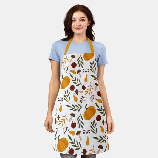 Kürbis, Granatäpfel und Birnen Schürze (Getragen)