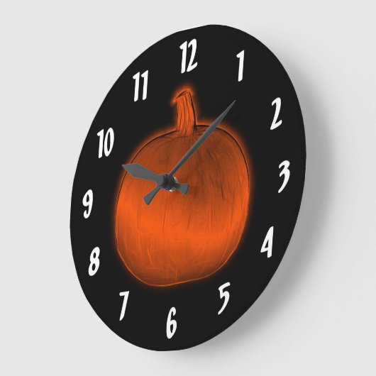 Kürbis Große Wanduhr (Winkel)