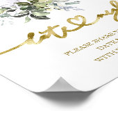Kürbis-Grünpflanzen Herbst-Date Night-Glas-Schild Poster (Ecke)