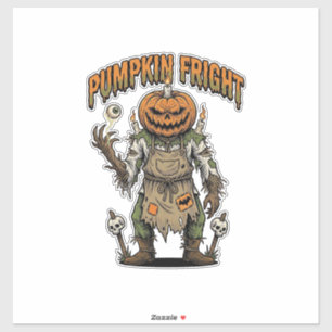 Kürbis-Grusele-Shirt Vintage Augen Halloween Kunst Aufkleber
