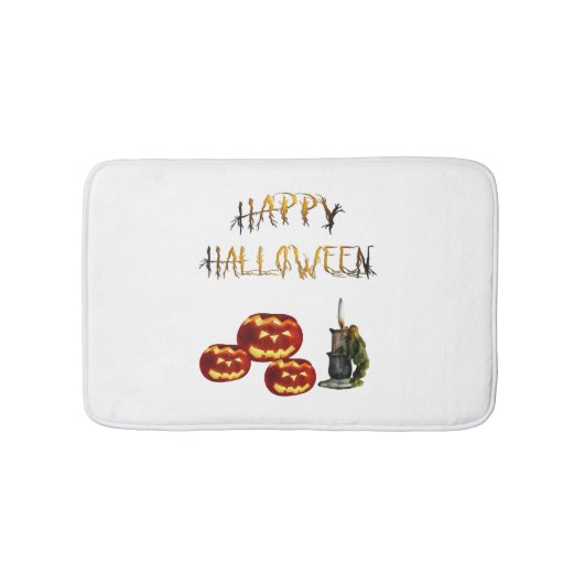 Kürbis Halloween Badematte (Vorderseite)