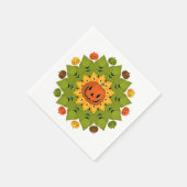 Kürbis-Halloween-Blume mit Jack-O-Lantern Serviette (Ecke)