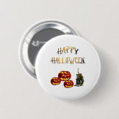 Kürbis Halloween Button (Vorne & Hinten)