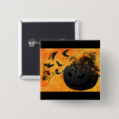 Kürbis Halloween Button (Vorne & Hinten)