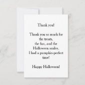 Kürbis Halloween Danke Karte (Rückseite)
