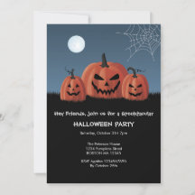 Kürbis Halloween-Einladung
