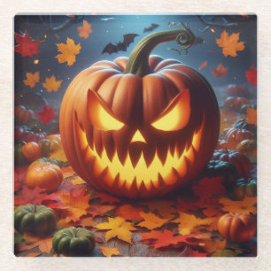 Kürbis/Halloween/Fledermauslöffel Glasuntersetzer