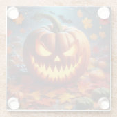 Kürbis/Halloween/Fledermauslöffel Glasuntersetzer (Rückseite)