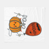 Kürbis Halloween Fleecedecke (Vorderseite (Horizontal))