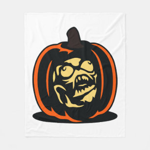 Kürbis Halloween Fleecedecke