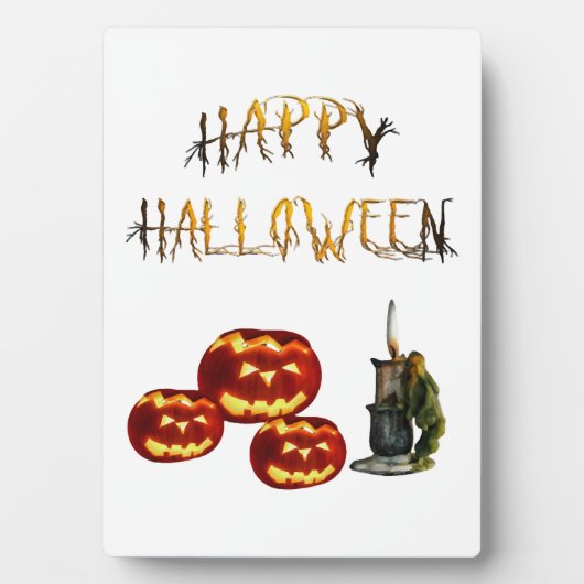 Kürbis Halloween Fotoplatte (Vorderseite)