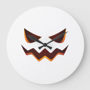 Kürbis Halloween Große Wanduhr