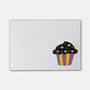 Kürbis-Halloween-kleiner Kuchen Post-it Klebezettel
