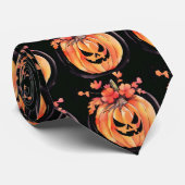 Kürbis-Halloween-Kunst Krawatte (Gerollt)