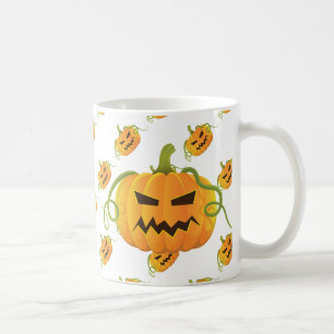 Kürbis-Halloween-Muster ohne Naht Kaffeetasse