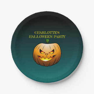 Kürbis Halloween Pappteller