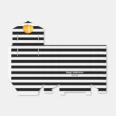 Kürbis. Halloween-Party. Schwarz-Weiß-Streifen Geschenkschachtel (Ungefaltet)