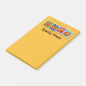 Kürbis-Halloween-Post-It-Notizen Post-it Klebezettel (angewinkelt)